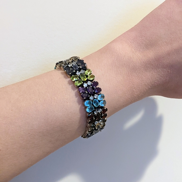 Gorgeous multigemstone bracelet - Picture 1 of 7